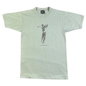 Vintage 90’s SDI Golf Graphic T Shirt Mens Small Sage Green Made in USA Golf Tee